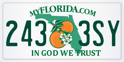 FL license plate 2433SY