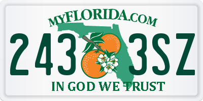 FL license plate 2433SZ
