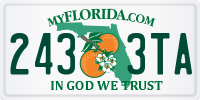 FL license plate 2433TA