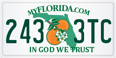 FL license plate 2433TC