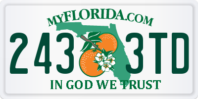 FL license plate 2433TD