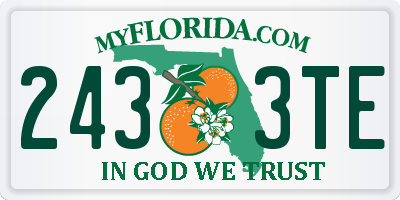 FL license plate 2433TE