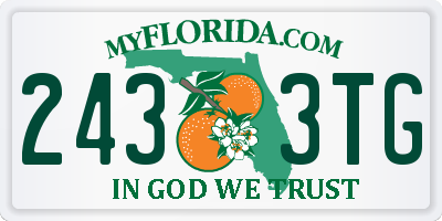 FL license plate 2433TG