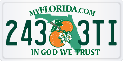 FL license plate 2433TI