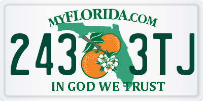 FL license plate 2433TJ