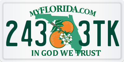 FL license plate 2433TK