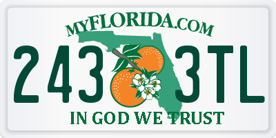 FL license plate 2433TL