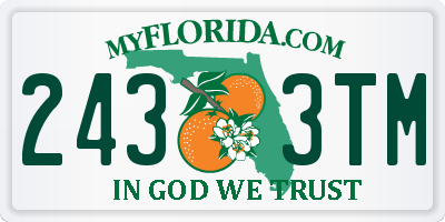 FL license plate 2433TM