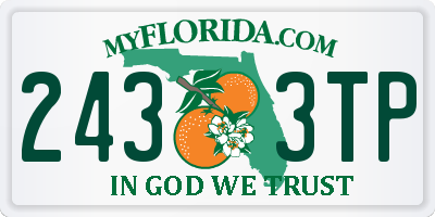 FL license plate 2433TP