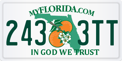 FL license plate 2433TT