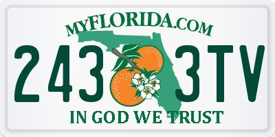 FL license plate 2433TV