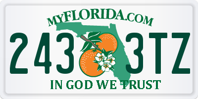 FL license plate 2433TZ