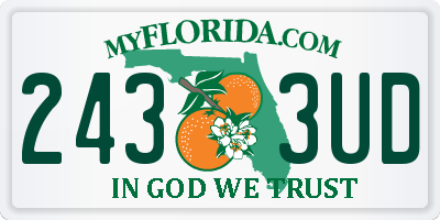 FL license plate 2433UD