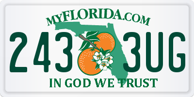FL license plate 2433UG