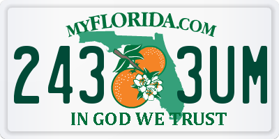 FL license plate 2433UM