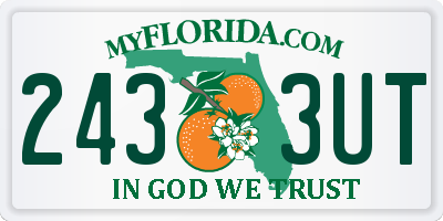 FL license plate 2433UT