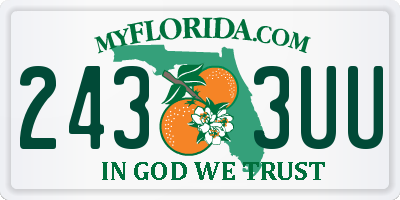 FL license plate 2433UU