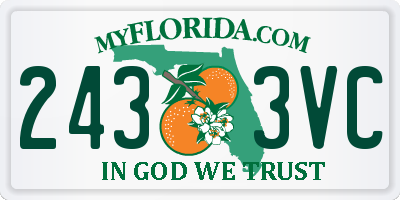FL license plate 2433VC