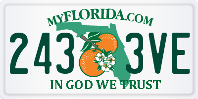 FL license plate 2433VE