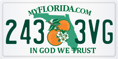 FL license plate 2433VG