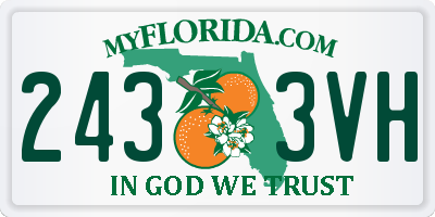 FL license plate 2433VH
