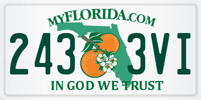 FL license plate 2433VI