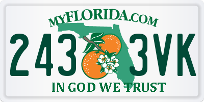 FL license plate 2433VK