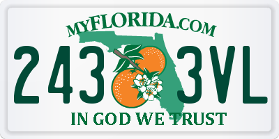 FL license plate 2433VL