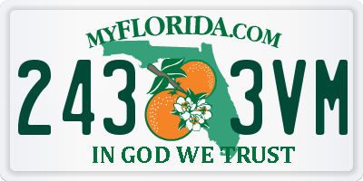 FL license plate 2433VM