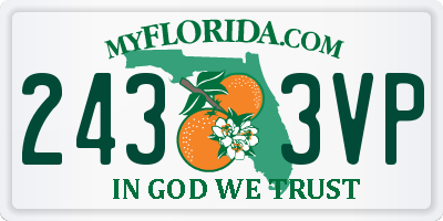 FL license plate 2433VP