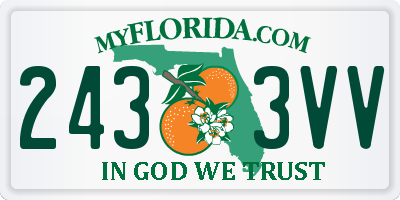 FL license plate 2433VV