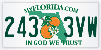 FL license plate 2433VW