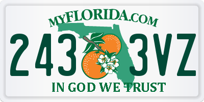 FL license plate 2433VZ