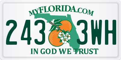 FL license plate 2433WH
