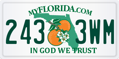 FL license plate 2433WM