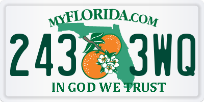 FL license plate 2433WQ