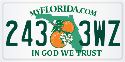 FL license plate 2433WZ
