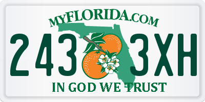 FL license plate 2433XH