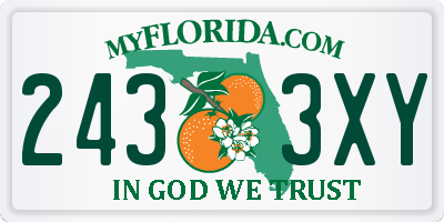 FL license plate 2433XY