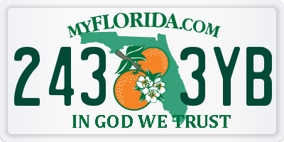 FL license plate 2433YB