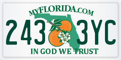 FL license plate 2433YC
