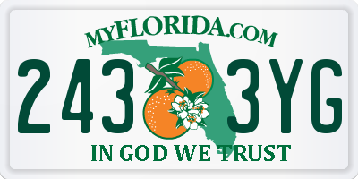 FL license plate 2433YG