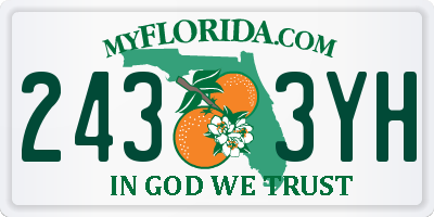 FL license plate 2433YH