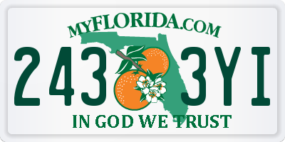 FL license plate 2433YI