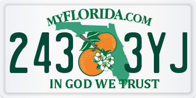 FL license plate 2433YJ