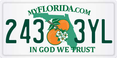 FL license plate 2433YL