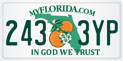 FL license plate 2433YP