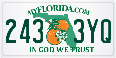 FL license plate 2433YQ