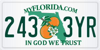 FL license plate 2433YR