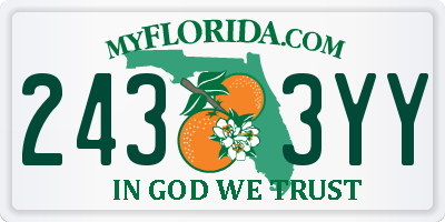 FL license plate 2433YY